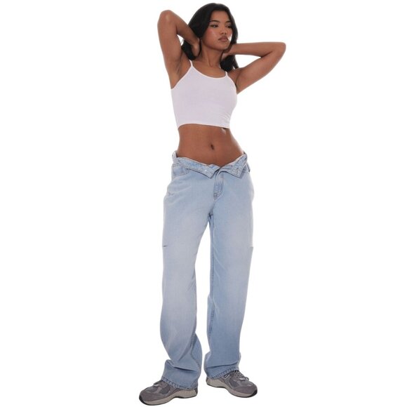 2/$30 NWT Vintage 12 PrettyLittleThing High Waisted Straight Leg Jeans - Picture 1 of 16